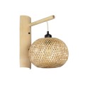 GLOBOSTAR® SELVA  Boho Φωτιστικό Τοίχου - Απλίκα με Ντουί 1 x E27 AC 220-240V IP20 - Μπεζ - Μ23 x Π23 x Υ37cm