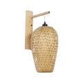 GLOBOSTAR® SELVA  Boho Φωτιστικό Τοίχου - Απλίκα με Ντουί 1 x E27 AC 220-240V IP20 - Μπεζ - Μ24 x Π32 x Υ56cm
