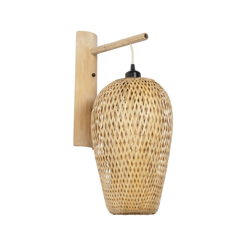 GLOBOSTAR® SELVA  Boho Φωτιστικό Τοίχου - Απλίκα με Ντουί 1 x E27 AC 220-240V IP20 - Μπεζ - Μ24 x Π32 x Υ56cm