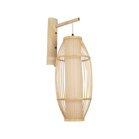 GLOBOSTAR® TULUM  Boho Φωτιστικό Τοίχου - Απλίκα με Ντουί 1 x E27 AC 220-240V IP20 - Μπεζ - Μ25 x Π33 x Υ73cm
