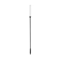 GLOBOSTAR® REED  Φωτιστικό Κολωνάκι Κήπου με Καρφωτή Βάση LED 2W 180lm 360° DC 24V Αδιάβροχο IP65 Θερμό Λευκό 2700K - Sanan SMD Chip - Μαύρο Ματ - Μ2 x Π2 x Υ80cm