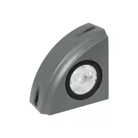 GLOBOSTAR® FLOODORA  Προβολέας Σποτ Wall Washer LED 3W 270lm 5° AC 220-240V Αδιάβροχο IP65 Θερμό Λευκό 2700K - Sanan SMD Chip - Γκρι Ανθρακί Ματ - Μ8 x Π5 x Υ8cm