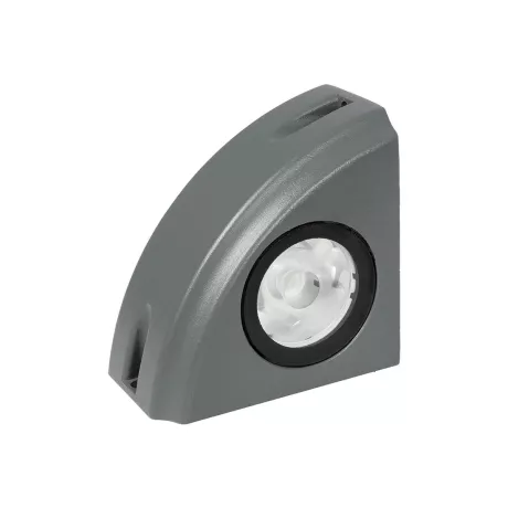 GLOBOSTAR® FLOODORA  Προβολέας Σποτ Wall Washer LED 3W 270lm 5° AC 220-240V Αδιάβροχο IP65 Θερμό Λευκό 2700K - Sanan SMD Chip - Γκρι Ανθρακί Ματ - Μ8 x Π5 x Υ8cm