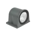 GLOBOSTAR® FLOODORA  Προβολέας Σποτ Wall Washer LED 3W 270lm 5° AC 220-240V Αδιάβροχο IP65 Θερμό Λευκό 2700K - Sanan SMD Chip - Γκρι Ανθρακί Ματ - Μ6.5 x Π5.5 x Υ5cm