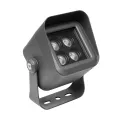GLOBOSTAR® FLOODVIRA  Προβολέας Σποτ Wall Washer LED 8W 720lm 24° AC 220-240V Αδιάβροχο IP65 Θερμό Λευκό 2700K - Sanan SMD Chip - Γκρι Ανθρακί Ματ - Μ11 x Π9 x Υ15cm