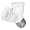 GLOBOSTAR® ADAPTOR  Αντάπτορας/Μετατροπέας από Ντουί E27 σε 2 x E27 IP20 - Μ7.4 x Π7.4 x Υ7.4cm