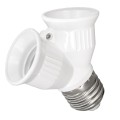 GLOBOSTAR® ADAPTOR  Αντάπτορας/Μετατροπέας από Ντουί E27 σε 2 x E27 IP20 - Μ7.4 x Π7.4 x Υ7.4cm