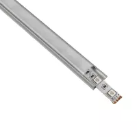 GLOBOSTAR® ALP-LINEAR CURBARIO  Επιφανειακό Εύκαμπτο Προφίλ Αλουμινίου με Λευκό Γαλακτερό Πατητό Κάλυμμα για Ταινίες LED IP20 - Ασημί & Λευκό - Μ100 x Π1.8 x Υ0.5cm