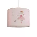 GLOBOSTAR® BALLERINA  Παιδικό Κρεμαστό Φωτιστικό Οροφής με Ντουί 1 x E27 AC 220-240V IP20 - Ροζ - Μ28 x Π28 x Υ24cm