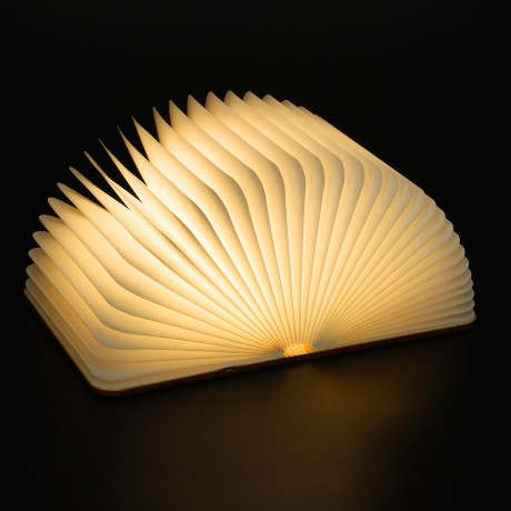 GLOBOSTAR® BOOKDECO  Μοντέρνο Επιτραπέζιο Φωτιστικό Πορτατίφ LED 4W 350lm 180° DC 5V με USB 2.0 & Επαναφορτιζόμενη Μπαταρία Li-ion 3.2V 1000mAh IP20 Θερμό Λευκό 2700K - Μπεζ - Μ21.5 x Π16.5 x Υ2.2cm