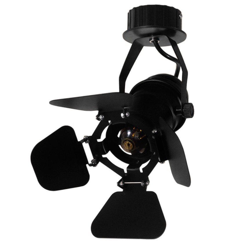 GLOBOSTAR® BROADWAY  Vintage Φωτιστικό Οροφής με Ντουί 1 x E27 AC 220-240V IP20 - Μαύρο - Μ20 x Π20 x Υ27.5cm