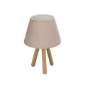 GLOBOSTAR® CAP  Μοντέρνο Επιτραπέζιο Φωτιστικό Πορτατίφ με Ντουί 1 x E27 AC 220-240V IP20 - Καφέ & Ροζ - Μ22 x Π22 x Υ33cm