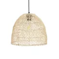 GLOBOSTAR® CESTINO  Boho Κρεμαστό Φωτιστικό Οροφής Μονόφωτο 1 x E27 AC 220-240V IP20 Μπεζ - Μ30 x Π30 x Υ25cm