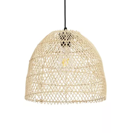 GLOBOSTAR® CESTINO  Boho Κρεμαστό Φωτιστικό Οροφής Μονόφωτο 1 x E27 AC 220-240V IP20 Μπεζ - Μ30 x Π30 x Υ25cm
