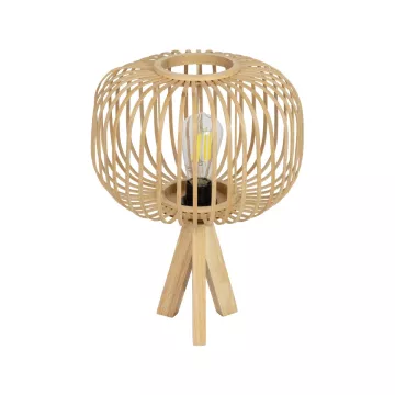 GLOBOSTAR® CHORD  Boho Επιτραπέζιο Φωτιστικό Πορτατίφ με Ντουί 1 x E27 AC 220-240V IP20 - Μπεζ - Μ31 x Π31 x Υ43cm