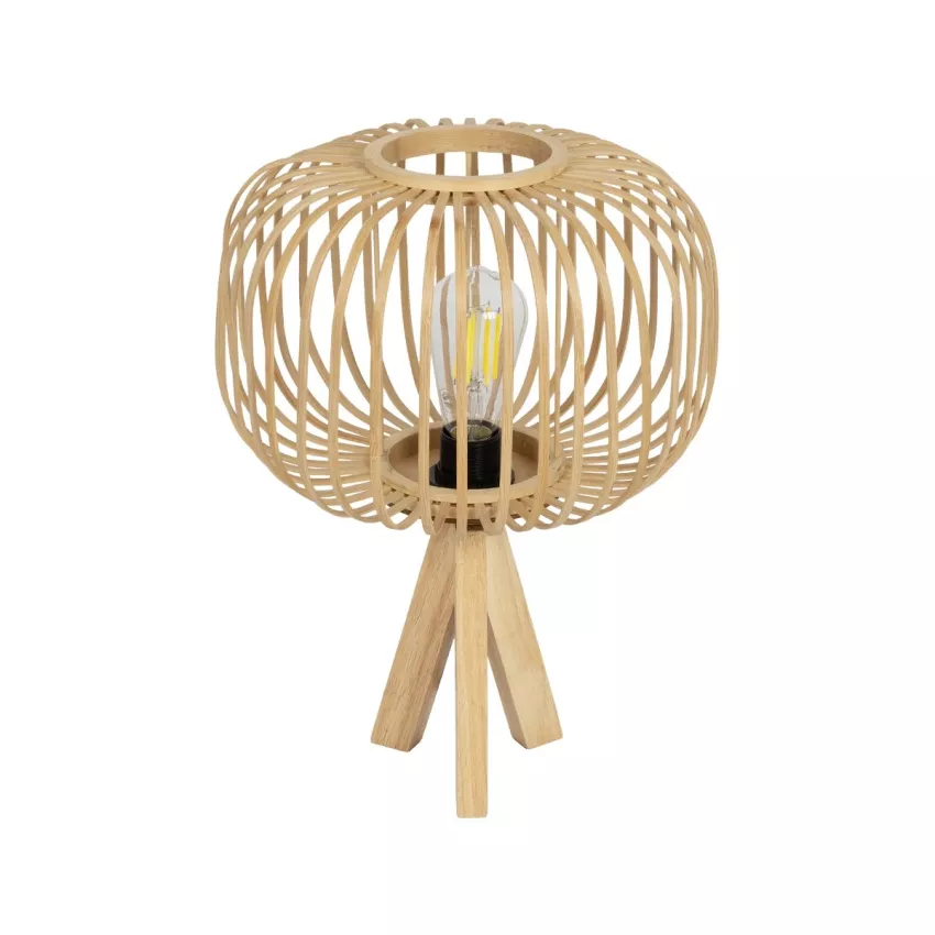 GLOBOSTAR® CHORD  Boho Επιτραπέζιο Φωτιστικό Πορτατίφ με Ντουί 1 x E27 AC 220-240V IP20 - Μπεζ - Μ31 x Π31 x Υ43cm