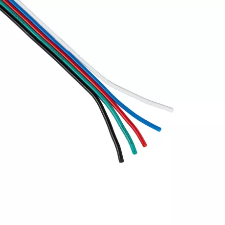 GLOBOSTAR® COLORCABLE  Εύκαμπτο Πλακέ Καλώδιο 5 x 0.25mm² για Ταινία LED RGBW IP20 - Πολύχρωμο - Μ100 x Π1.1 x Υ0.1cm