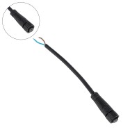 GLOBOSTAR® CONNECTOR  2 Pin Σύνδεσμος Τροφοδοσίας για Wall Washers & Προβολείς με Είσοδο 2 x 0.25mm2 & Έξοδο 1 x Αρσενικό Βύσμα Αδιάβροχο IP65 - Μαύρο - Μ20 x Π1.5 x Υ1.5cm