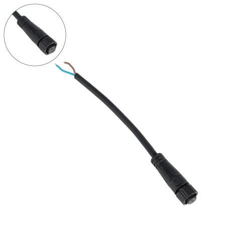 GLOBOSTAR® CONNECTOR  2 Pin Σύνδεσμος Τροφοδοσίας για Wall Washers & Προβολείς με Είσοδο 2 x 0.25mm2 & Έξοδο 1 x Αρσενικό Βύσμα Αδιάβροχο IP65 - Μαύρο - Μ20 x Π1.5 x Υ1.5cm