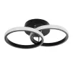 GLOBOSTAR® CORA  Μοντέρνο Φωτιστικό Οροφής LED 18W 2160lm 300° AC 220-240V IP20 Ρυθμιζόμενο Λευκό CCT με On/Off 2700K/4500K/6000K - Lumileds SMD Chip - Μαύρο Ματ - Μ36 x Π20.5 x Υ7cm