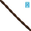 GLOBOSTAR® DECOCABLE  Υφασμάτινο Στριφτό  Καλώδιο 2 x 0.75mm² IP20 - Καφέ - Μ100 x Π0.6 x Υ0.6cm