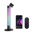 GLOBOSTAR® DESTINY  Επιτραπέζιο Φωτιστικό Πορτατίφ με RF Ασύρματο Χειριστήριο & Λειτουργία μέσω WiFi APP LED 10W 600lm 180° AC 220-240V IP20 Πολύχρωμο RGB Dimmable - Sanan SMD Chip - Μαύρο - Μ14 x Π14 x Υ40.5cm