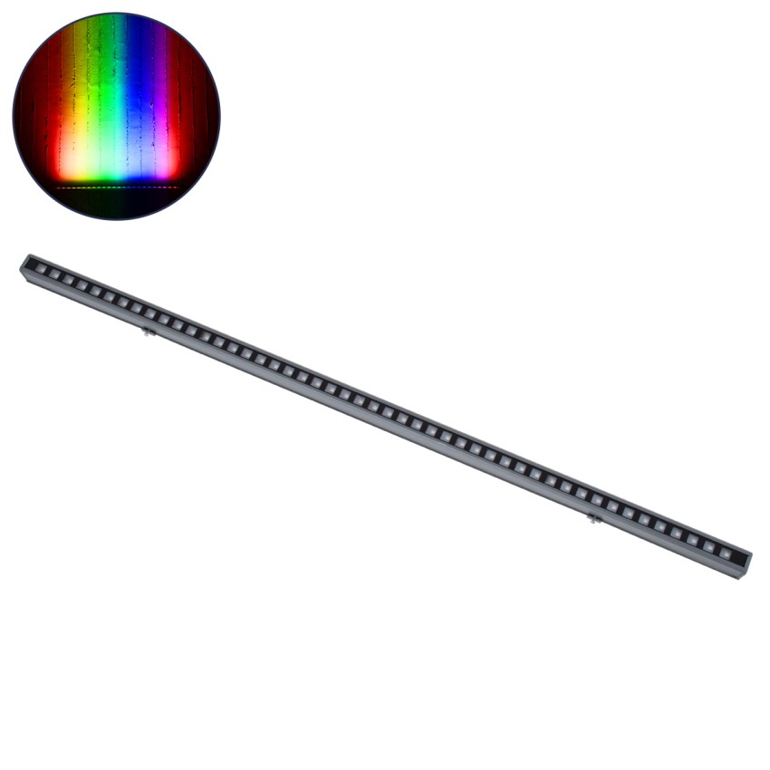 GLOBOSTAR® DIGIBAR  Ψηφιακή Pixel Addressable Facade Μπάρα LED 12W 600lm 45° DC 24V Αδιάβροχο IP65 8 x Pixel Πολύχρωμο RGB Dimmable DMX512 SPI/TTL Protocol IC UCS512C4 - Bridgelux SMD Chip - Γκρι Ανθρακί - Μ100 x Π3.5 x Υ3.2cm