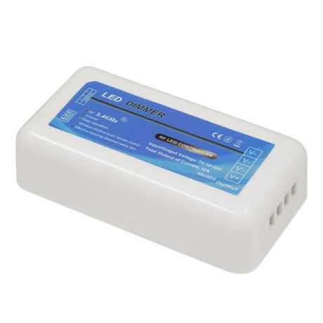 GLOBOSTAR® DIMMERGROUP  Δέκτης Dimmer με 1 x 12A 288W Κανάλι DC 12-24V 12A 288W Max IP20 - RF2.4Ghz Group Zone - Μ8.5 x Π4.5 x Υ2.5cm