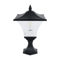 GLOBOSTAR® DIRAHIO  Φωτιστικό Κολωνάκι Κήπου με Ντουί 1 x E27 AC 220-240V Αδιάβροχο IP65 - Γκρι Ανθρακί Ματ - Μ32 x Π32 x Υ52cm