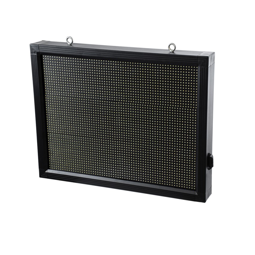 GLOBOSTAR® DISPLAY  Κυλιόμενη Ψηφιακή Επιγραφή 64x48cm P10 Μονής Όψης LED AC 220-240V Αδιάβροχο IP65 Ψυχρό Λευκό 6000K - WiFi Control μέσω FK APP - Αισθητήρας Θερμοκρασίας & Υγρασίας - Μ72 x Π9 x Υ56cm