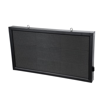 GLOBOSTAR® DISPLAY  Κυλιόμενη Ψηφιακή Επιγραφή 96x48cm P10 Μονής Όψης LED AC 220-240V Αδιάβροχο IP65 Κόκκινο - WiFi Control μέσω FK APP - Αισθητήρας Θερμοκρασίας & Υγρασίας - Μ104 x Π9 x Υ56cm