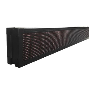 GLOBOSTAR® DISPLAY  Κυλιόμενη Ψηφιακή Επιγραφή Διπλής Όψης 160x16cm P10 160x16 Pixel LED 250W AC 220-240V Αδιάβροχο IP65 Κόκκινο - WiFi Control μέσω FK APP - Αισθητήρας Θερμοκρασίας & Υγρασίας - Μ168 x Π12 x Υ24cm