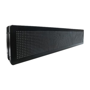 GLOBOSTAR® DISPLAY  Κυλιόμενη Ψηφιακή Επιγραφή Διπλής Όψης 96x16cm P10 96x16 Pixel LED 180W AC 220-240V Αδιάβροχο IP65 Ψυχρό Λευκό 6000K - WiFi Control μέσω FK APP - Αισθητήρας Θερμοκρασίας & Υγρασίας - Μ104 x Π12 x Υ20cm