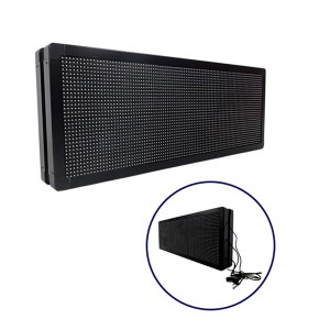 GLOBOSTAR® DISPLAY  Κυλιόμενη Ψηφιακή Επιγραφή Διπλής Όψης 96x32cm P10 96x32 Pixel LED 300W AC 220-240V Αδιάβροχο IP65 Κόκκινο - WiFi Control μέσω FK APP - Αισθητήρας Θερμοκρασίας & Υγρασίας - Μ104 x Π12 x Υ40cm
