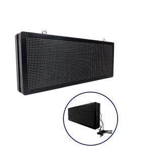 GLOBOSTAR® DISPLAY  Κυλιόμενη Ψηφιακή Επιγραφή Διπλής Όψης 96x32cm P10 96x32 Pixel LED 360W AC 220-240V Αδιάβροχο IP65 Πολύχρωμο RGB - WiFi Control μέσω FK APP - Αισθητήρας Θερμοκρασίας & Υγρασίας - Μ104 x Π12 x Υ40cm