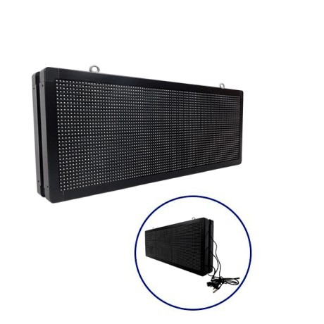 GLOBOSTAR® DISPLAY  Κυλιόμενη Ψηφιακή Επιγραφή Διπλής Όψης 96x32cm P10 96x32 Pixel LED 360W AC 220-240V Αδιάβροχο IP65 Πολύχρωμο RGB - WiFi Control μέσω FK APP - Αισθητήρας Θερμοκρασίας & Υγρασίας - Μ104 x Π12 x Υ40cm