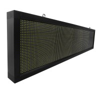 GLOBOSTAR® DISPLAY  Κυλιόμενη Ψηφιακή Επιγραφή Μονής Όψης 160x32cm P10 160x32 Pixel LED 250W AC 220-240V Αδιάβροχο IP65 Ψυχρό Λευκό 6000K - WiFi Control μέσω FK APP - Αισθητήρας Θερμοκρασίας & Υγρασίας - Μ168 x Π9 x Υ40cm