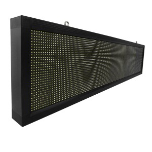 GLOBOSTAR® DISPLAY  Κυλιόμενη Ψηφιακή Επιγραφή Μονής Όψης 160x32cm P10 160x32 Pixel LED 250W AC 220-240V Αδιάβροχο IP65 Ψυχρό Λευκό 6000K - WiFi Control μέσω FK APP - Αισθητήρας Θερμοκρασίας & Υγρασίας - Μ168 x Π9 x Υ40cm