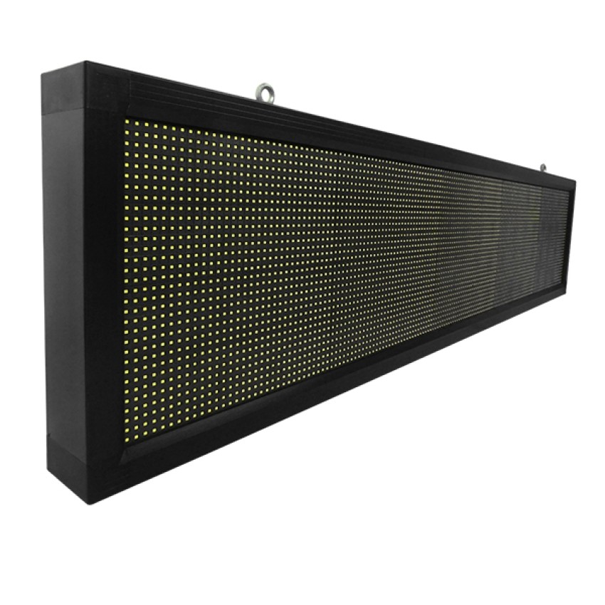 GLOBOSTAR® DISPLAY  Κυλιόμενη Ψηφιακή Επιγραφή Μονής Όψης 160x32cm P10 160x32 Pixel LED 250W AC 220-240V Αδιάβροχο IP65 Ψυχρό Λευκό 6000K - WiFi Control μέσω FK APP - Αισθητήρας Θερμοκρασίας & Υγρασίας - Μ168 x Π9 x Υ40cm