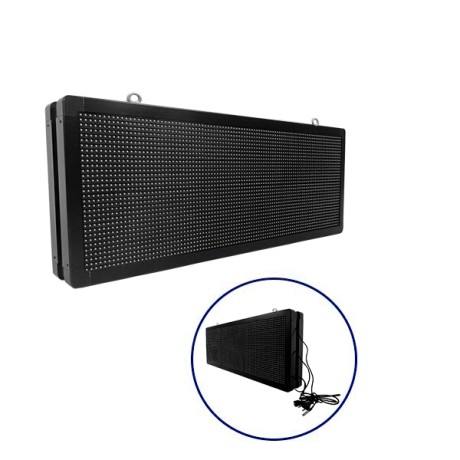 GLOBOSTAR® DISPLAY  Κυλιόμενη Ψηφιακή Επιγραφή P10 Διπλής Όψης LED AC 220-240V Αδιάβροχο IP65 Μπλε - WiFi Control μέσω FK APP - Αισθητήρας Θερμοκρασίας & Υγρασίας - Μ104 x Π12 x Υ40cm