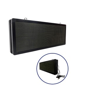 GLOBOSTAR® DISPLAY  Κυλιόμενη Ψηφιακή Επιγραφή P10 Διπλής Όψης LED AC 220-240V Αδιάβροχο IP65 Ψυχρό Λευκό 6000K - WiFi Control μέσω FK APP - Αισθητήρας Θερμοκρασίας & Υγρασίας - Μ104 x Π12 x Υ40cm