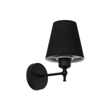 GLOBOSTAR® ELEGANTE  Μοντέρνο Φωτιστικό Τοίχου - Απλίκα με Ντουί 1 x E27 AC 220-240V IP20 - Μαύρο - Μ14 x Π22 x Υ24cm