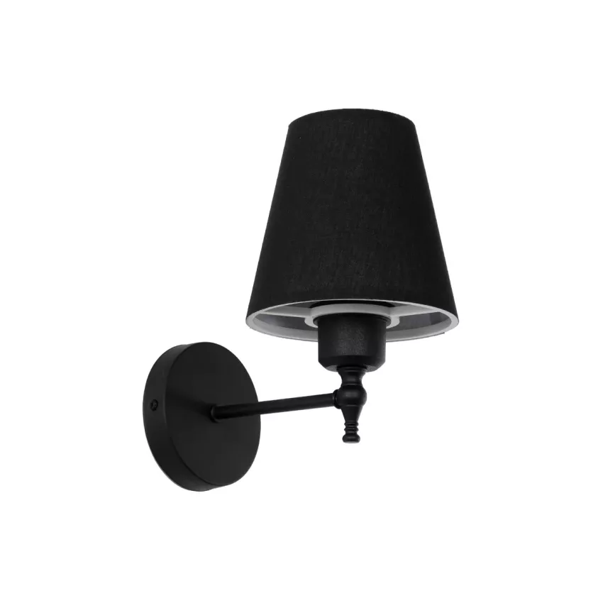 GLOBOSTAR® ELEGANTE  Μοντέρνο Φωτιστικό Τοίχου - Απλίκα με Ντουί 1 x E27 AC 220-240V IP20 - Μαύρο - Μ14 x Π22 x Υ24cm
