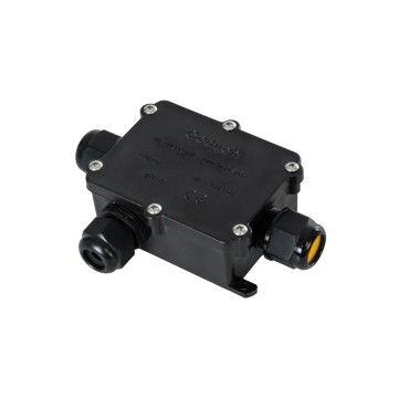 GLOBOSTAR® FAST-CONNECT  Κυτίο Ταχείας Σύνδεσης & Διακλάδωσης Καλωδίων - 3 x Είσοδοι/ Έξοδοι με Συμβατή Διατομή Καλωδίων 3 x 0.5mm² έως 3 x 2.5mm² - 450V 41A Max Αδιάβροχο IP68 - Μαύρο - Μ14 x Π9.5 x Υ4cm