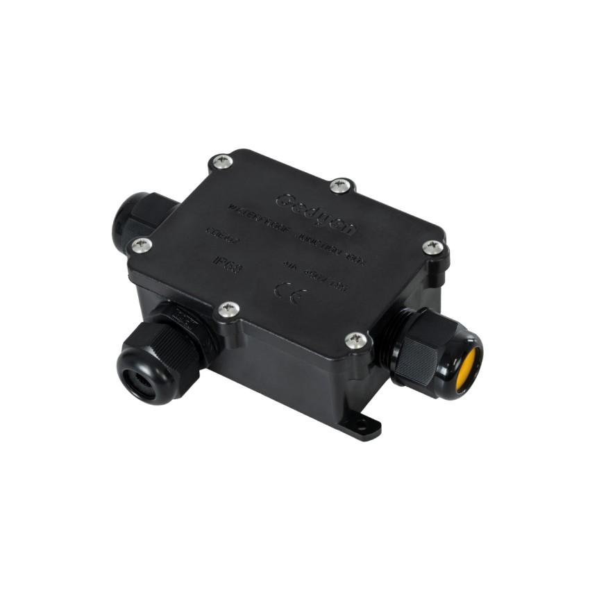GLOBOSTAR® FAST-CONNECT  Κυτίο Ταχείας Σύνδεσης & Διακλάδωσης Καλωδίων - 3 x Είσοδοι/ Έξοδοι με Συμβατή Διατομή Καλωδίων 3 x 0.5mm² έως 3 x 2.5mm² - 450V 41A Max Αδιάβροχο IP68 - Μαύρο - Μ14 x Π9.5 x Υ4cm