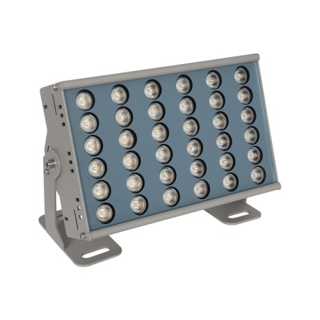 GLOBOSTAR® FLOODHENO  Προβολέας Σποτ Wall Washer LED 24W 2040lm 30° AC 220-240V Αδιάβροχο IP67 Ultra Θερμό Λευκό 2200K - Bridgelux SMD Chip - Γκρι - Μ24 x Π11 x 16.5cm