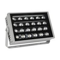 GLOBOSTAR® FLOODKENA  Προβολέας Σποτ Wall Washer LED 40W 3400lm 120° AC 220-240V Αδιάβροχο IP67 Πολύχρωμο RGBW - Bridgelux SMD Chip - Γκρι Ανθρακί - Μ31 x Π10 x Υ17cm