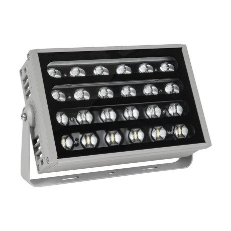 GLOBOSTAR® FLOODKENA  Προβολέας Σποτ Wall Washer LED 40W 3400lm 120° AC 220-240V Αδιάβροχο IP67 Πολύχρωμο RGBW - Bridgelux SMD Chip - Γκρι Ανθρακί - Μ31 x Π10 x Υ17cm