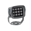 GLOBOSTAR® FLOODXENA  Προβολέας Σποτ Wall Washer LED 12W 1020lm 10° AC 220-240V Αδιάβροχο IP65 Φούξια - Bridgelux SMD Chip - Γκρι Ανθρακί - Μ13.5 x Π11 x Υ15cm