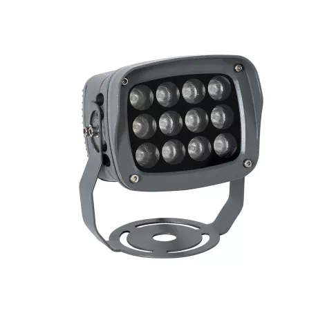 GLOBOSTAR® FLOODXENA  Προβολέας Σποτ Wall Washer LED 12W 1020lm 10° AC 220-240V Αδιάβροχο IP65 Φούξια - Bridgelux SMD Chip - Γκρι Ανθρακί - Μ13.5 x Π11 x Υ15cm
